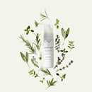 Skincare bottle with green leaves of theOliveSense Cleaning Foam with Herbs & vitamin E soap is a handmade 100% all natural product, made from extra-virgin olive oil