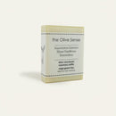 Handmade olive oil soap with aloe vera and herbs, soothing and natural care.