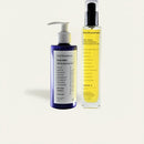 Two bottles of 'theOliveSense' products on a white background Body Lotion rich in vegetable oils and butter,combined with aloe vera and a high percentage of Vitamin E with a wonderful rerfume