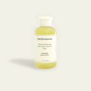 Bottle of natural handmade olive oil soap with Lavender olive oil liquid soap — classic calming aroma with mild cleansing, handmade, free from parabens, SLS/SLES and synthetic dyes