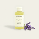 Bottle of natural handmade olive oil soap with Lavender olive oil liquid soap — classic calming aroma with mild cleansing, handmade, free from parabens, SLS/SLES and synthetic dyes
