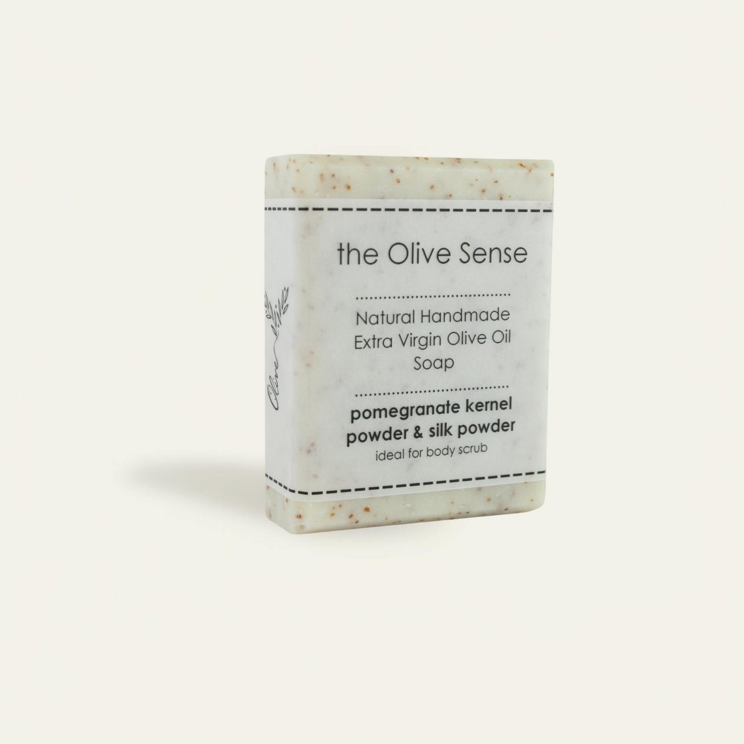 Handmade olive oil soap with pomegranate and silk, antioxidant and rejuvenating.