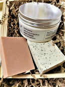 Large giftbox with 100% Natural Body Cream 200ml & 2 Soap Bars 100g