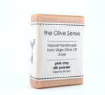 Hand made Olive Oil soap with Pink Clay & Silk 100g