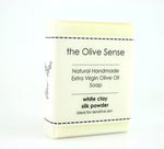 Hand made Olive Oil soap with White Clay & Silk 100g